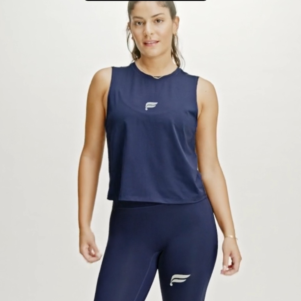 Phoenix Breathe Muscle Tank in Navy/Reflective Logo